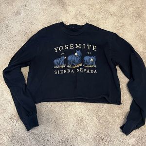 Yosemite Cropped Sweatshirt Navy
